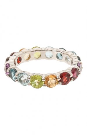 Кольцо-радуга из камней Secrets jewelry. Цвет: разноцветный