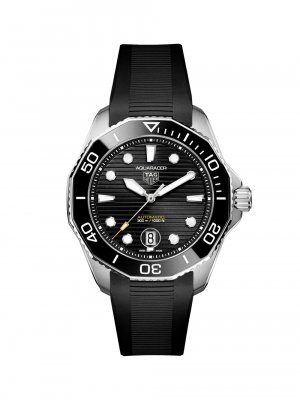 Часы Aquaracer 300 Professional с черным каучуковым ремешком TAG Heuer, черный Heuer