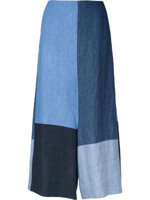 Укороченные брюки дизайна колор-блок Demoo Parkchoonmoo. Цвет: синий