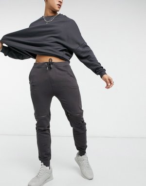 Темно-серые брюки в стиле casual -Серый Soul Star