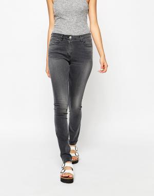 Черные джинсы скинни с завышенной талией 3x1