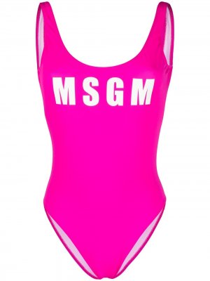 Купальник с логотипом MSGM. Цвет: розовый