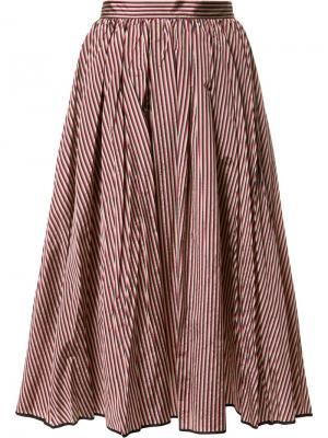 Расклешенная юбка с полосатым узором Tome. Цвет: разноцветный