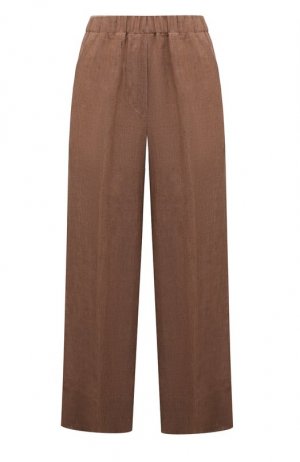 Льняные брюки Antonelli Firenze. Цвет: коричневый