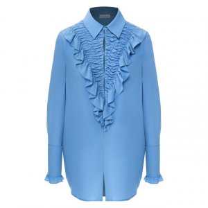 Шелковая блузка Sonia Rykiel. Цвет: голубой