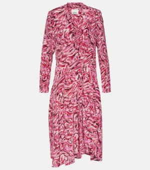 Шелковое платье миди с принтом patel , красный Isabel Marant