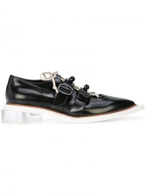 Туфли на шнуровке с пряжками Simone Rocha. Цвет: черный