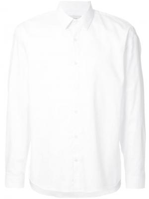 Рубашка с длинными рукавами в тонкую полоску Cerruti 1881. Цвет: белый