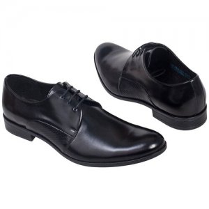 Кожаные мужские туфли черного цвета C-5542-0017-M5S01 black Conhpol. Цвет: черный