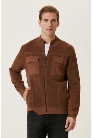 Карамельное трикотажное пальто , коричневый Network