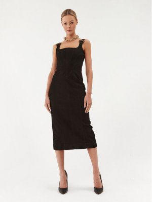 Джинсовое платье узкого кроя, черный Versace Jeans Couture