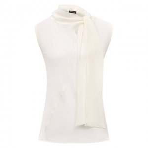 Шелковая блузка Kiton. Цвет: белый
