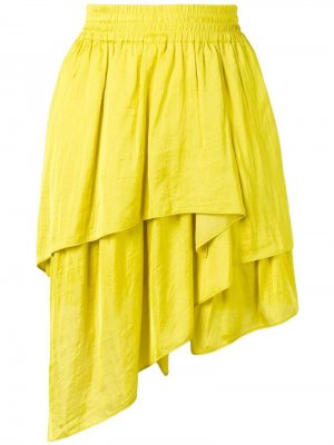 Юбка мини с драпировкой Barbara Bui. Цвет: желтый