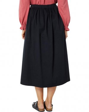 Юбка SUNDRY Woven Full Skirt with Side Slit, черный