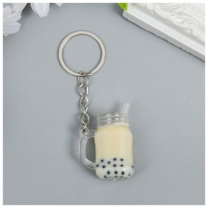Брелок пластик Кружка с молочным чаем желе микс 4,5х2х2 см./В упаковке шт: 12 RusExpress. Цвет: мультиколор