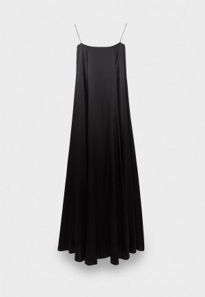 Платье Forte stretch silk satin dress nero. Цвет: черный