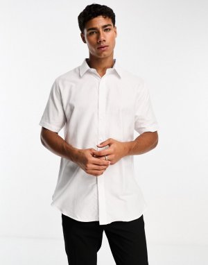 Белая фактурная рубашка с короткими рукавами Ben Sherman