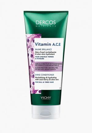 Кондиционер для волос Vichy Dercos Nutrients Vitamin, блеска, 200 мл. Цвет: белый