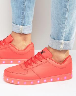 Низкие кроссовки с подсветками LED Wize & Ope. Цвет: красный