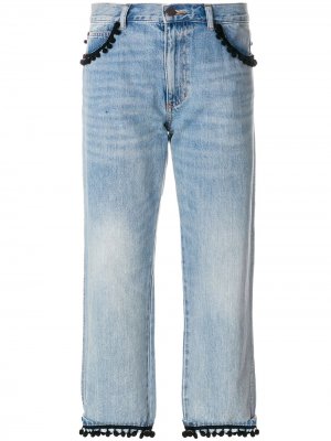 Укороченные джинсы с помпонами Marc Jacobs. Цвет: синий
