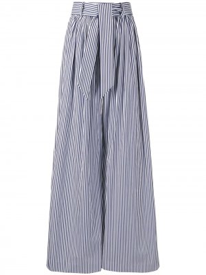 Полосатые брюки палаццо с завязками Martin Grant. Цвет: синий