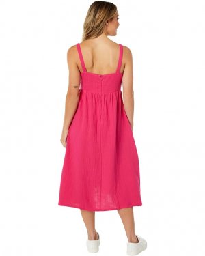 Платье MONROW Gauze Sleeveless Maxi Dress, цвет Rasberry