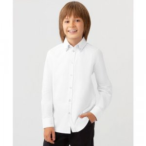 Школьная рубашка , размер 158, белый Button Blue. Цвет: белый