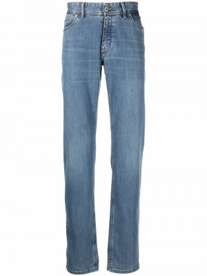 Faded straight-leg jeans Brioni. Цвет: синий