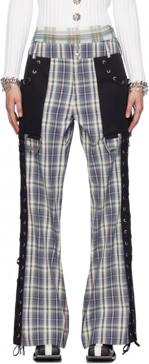 Черно-бежевые брюки с коллажем Chopova Lowena