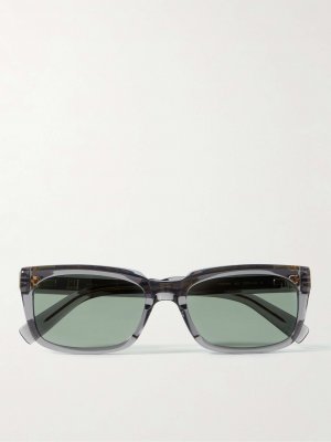 Солнцезащитные очки в прямоугольной оправе из ацетата, серый Dunhill