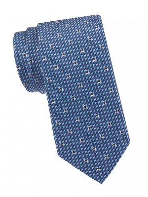 Шелковый галстук Gancini , синий Ferragamo
