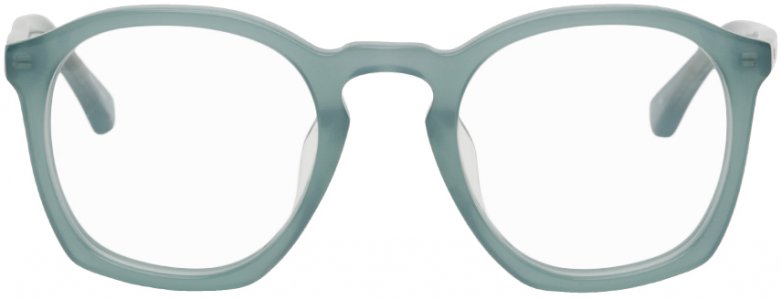 Blue Linda Farrow Edition Semi-Transparent Glasses Dries Van Noten. Цвет: teal