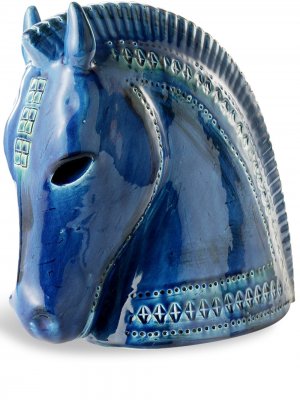 Фигурка Rimini Blu в виде головы лошади BITOSSI CERAMICHE. Цвет: синий