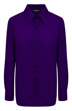 Замшевая рубашка Tom Ford. Цвет: фиолетовый