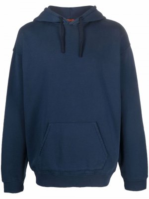 Pouch-pocket cotton hoodie Barena. Цвет: синий