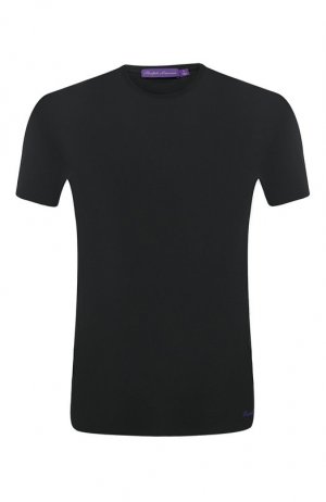 Хлопковая футболка Ralph Lauren. Цвет: чёрный