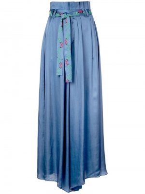 Длинная юбка с поясом Carolina K. Цвет: синий