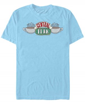 Мужская футболка с коротким рукавом логотипом кружки кофе central perk friends Fifth Sun, голубой