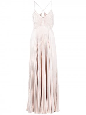 Плиссированное платье макси без рукавов A.L.C.. Цвет: розовый