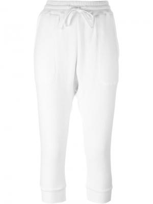Укороченные спортивные брюки Nlst. Цвет: белый