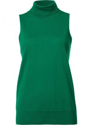Блузка с высокой горловиной Trina Turk. Цвет: зелёный