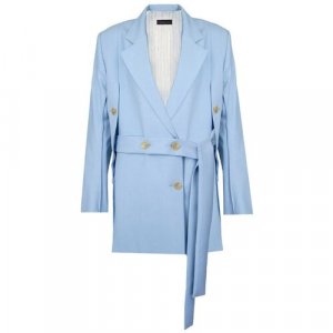 Пиджак , укороченный, размер 40, голубой Eudon Choi. Цвет: голубой