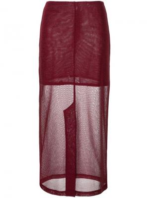 Прозрачная юбка Poise Kacey Devlin. Цвет: красный