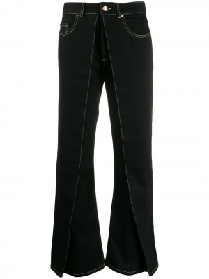 Расклешенные брюки Aalto. Цвет: черный