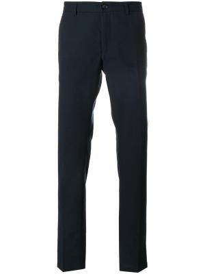 Классические брюки с градиентным узором Department 5. Цвет: синий