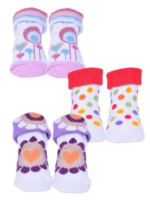 Носки, 3 пары Malerba. Цвет: сиреневый, красный, фиолетовый