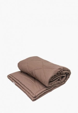 Одеяло 1,5-спальное Семейные ценности Кофе в постель, 160 см х 210. Цвет: коричневый