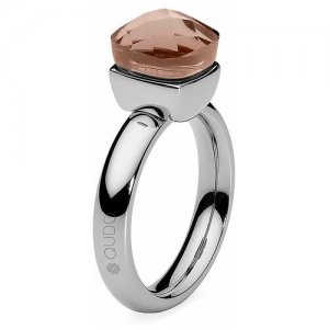 Кольцо , размер 16.5, коричневый, серебряный Qudo