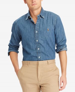 Мужская джинсовая рубашка классического кроя, мульти Polo Ralph Lauren
