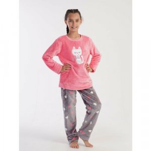 Пижама , размер 13-14 лет, розовый Vienetta. Цвет: розовый